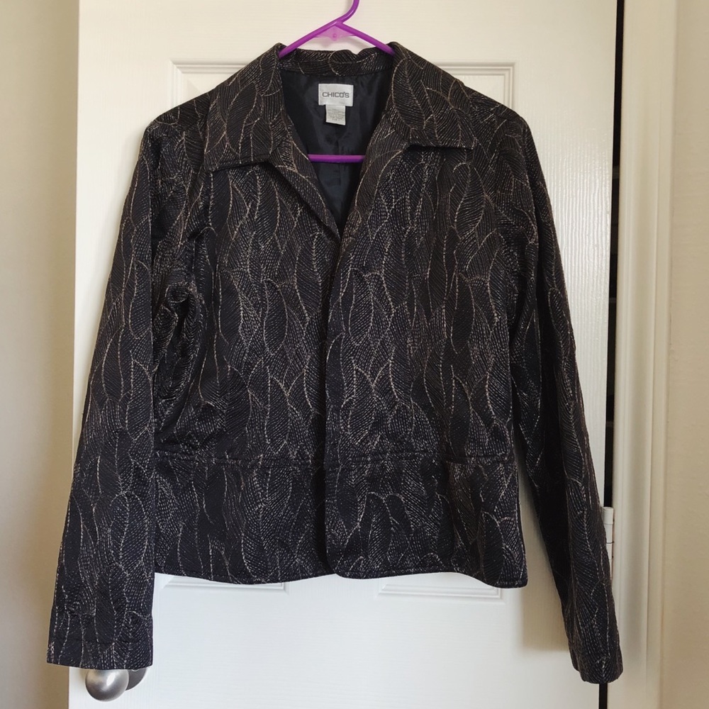Chico’s Beaded Leaf Jacket